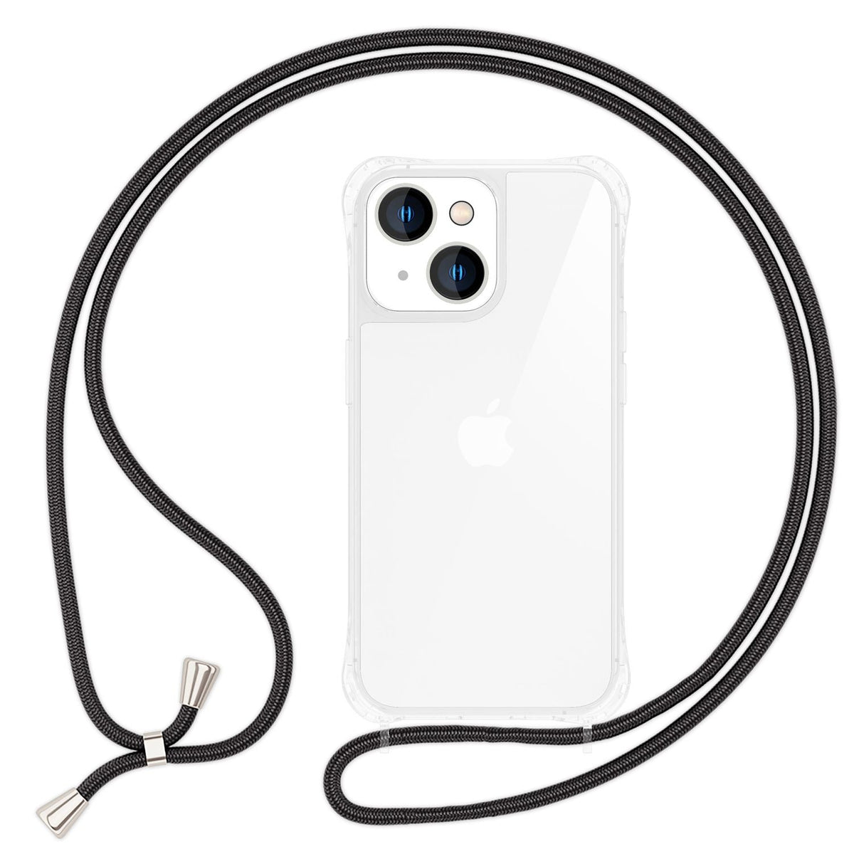 NALIA Handykette für iPhone 15 Plus – Transparentes Hybrid-Case & Band – HANGIT PRO (Anti-Gelb Rückseite & Verstellbar) – Marke aus Berlin