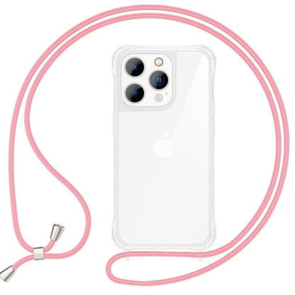 NALIA Handykette für iPhone 15 Pro – Transparentes Hybrid-Case & Band – HANGIT PRO (Anti-Gelb Rückseite & Verstellbar) – Marke aus Berlin