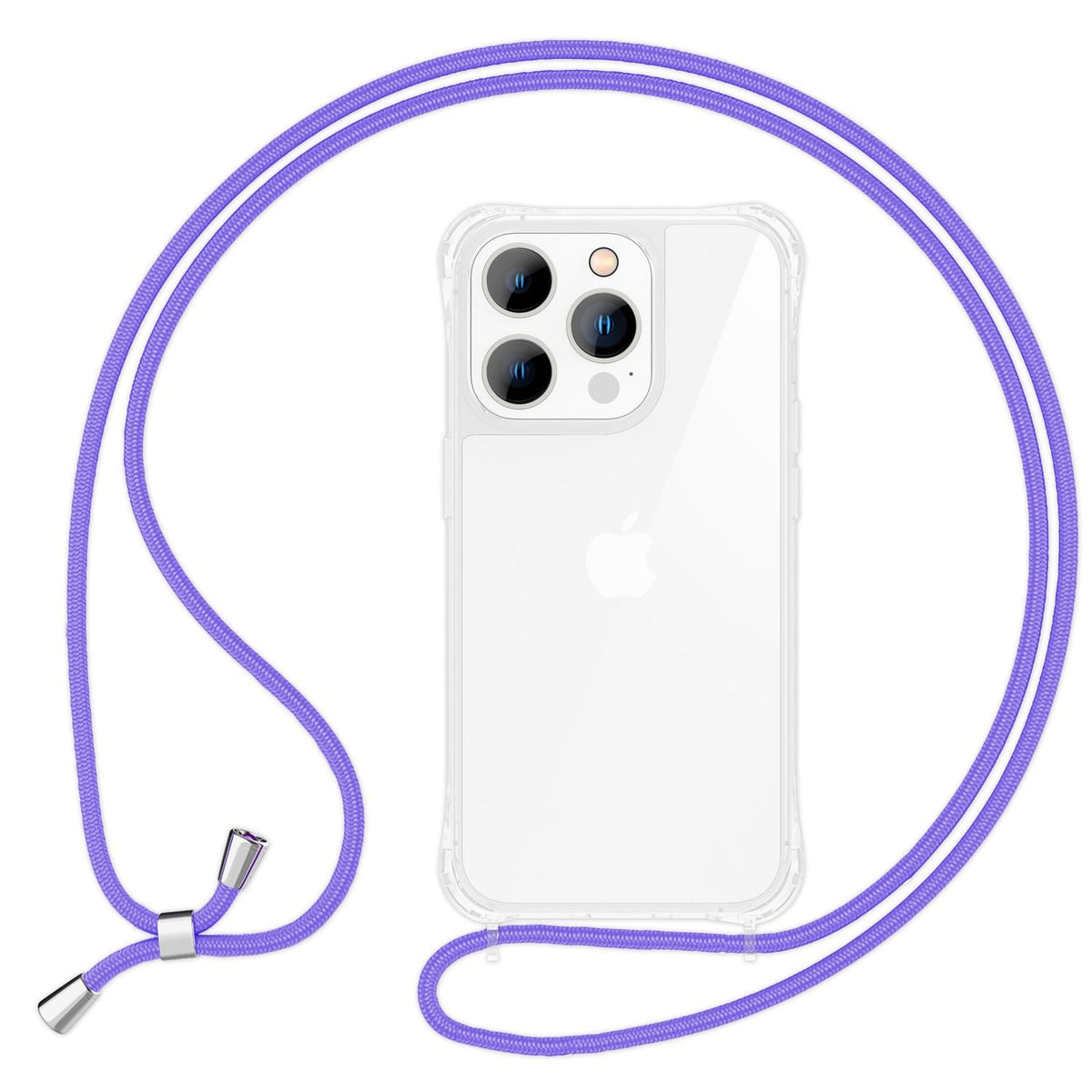 NALIA Handykette für iPhone 15 Pro – Transparentes Hybrid-Case & Band – HANGIT PRO (Anti-Gelb Rückseite & Verstellbar) – Marke aus Berlin