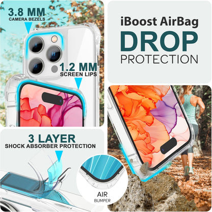 NALIA Handykette für iPhone 15 Pro – Transparentes Hybrid-Case & Band – HANGIT PRO (Anti-Gelb Rückseite & Verstellbar) – Marke aus Berlin