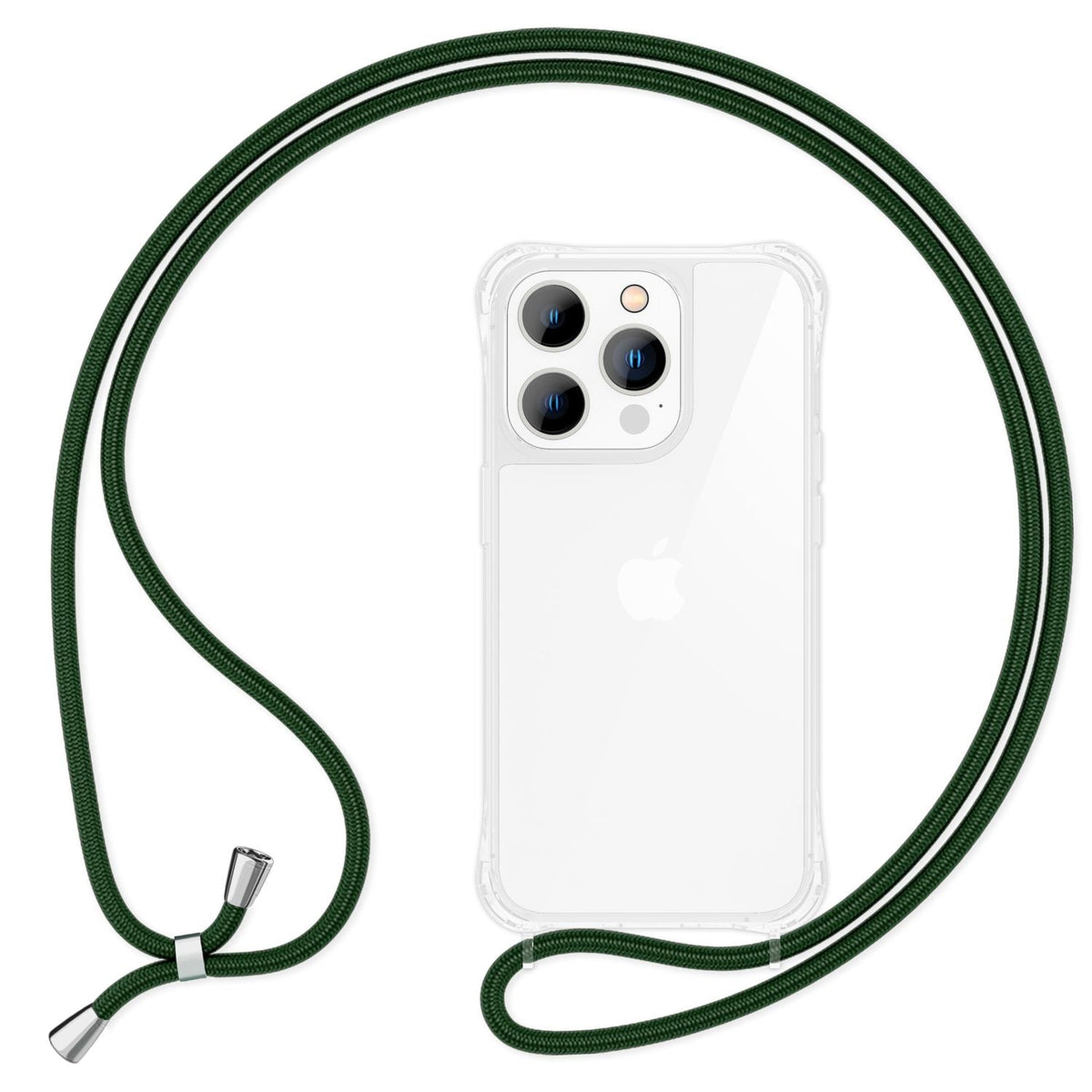 NALIA Handykette für iPhone 15 Pro Max – Transparentes Hybrid-Case & Band – HANGIT PRO (Anti-Gelb Rückseite & Verstellbar) – Marke aus Berlin