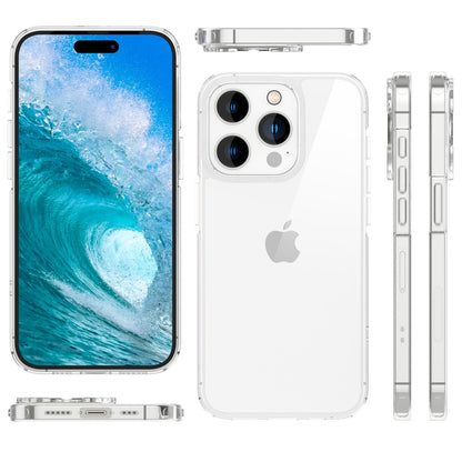 NALIA Transparente Hülle für iPhone 15 Pro Max – Anti-Gelb & Stoßfest – BLYSS (Rückseite in Glas-Optik) – Marke aus Berlin