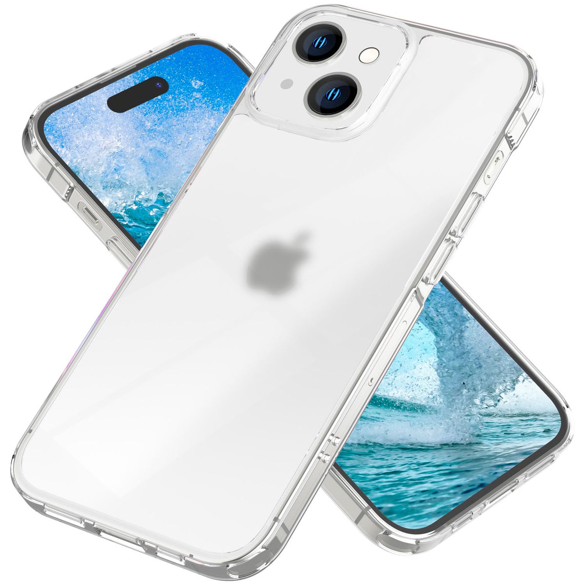 NALIA Matt-Transparentes Case für iPhone 15 – Milchglas-Optik & Anti-Fingerprint – NYTE (Stoßfest, Harte Rückseite & Silikon Bumper) – Marke aus Berlin