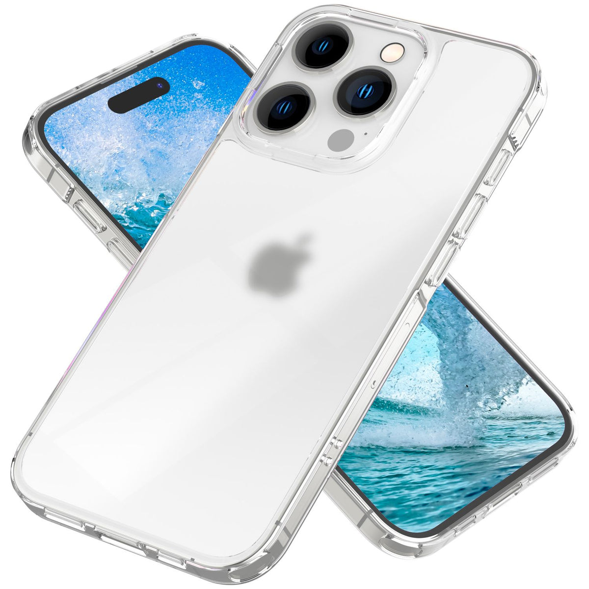 NALIA Matt-Transparentes Case für iPhone 15 Pro – Milchglas-Optik & Anti-Fingerprint – NYTE (Stoßfest, Harte Rückseite & Silikon Bumper) – Marke aus Berlin