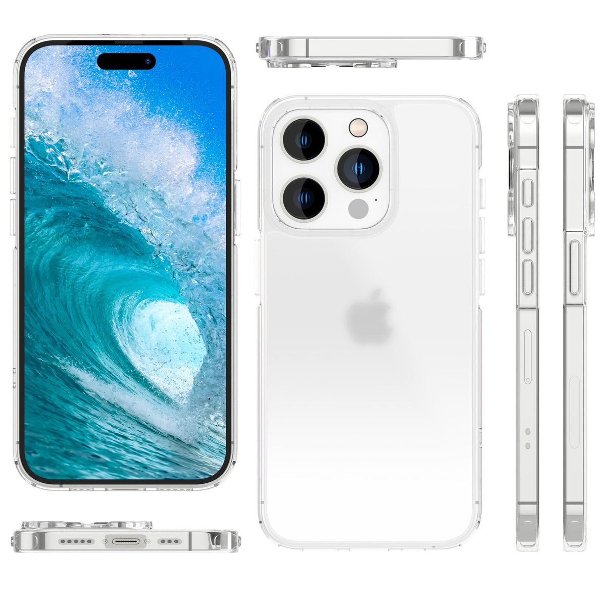 NALIA Matt-Transparentes Case für iPhone 15 Pro Max – Milchglas-Optik & Anti-Fingerprint – NYTE (Stoßfest, Harte Rückseite & Silikon Bumper) – Marke aus Berlin