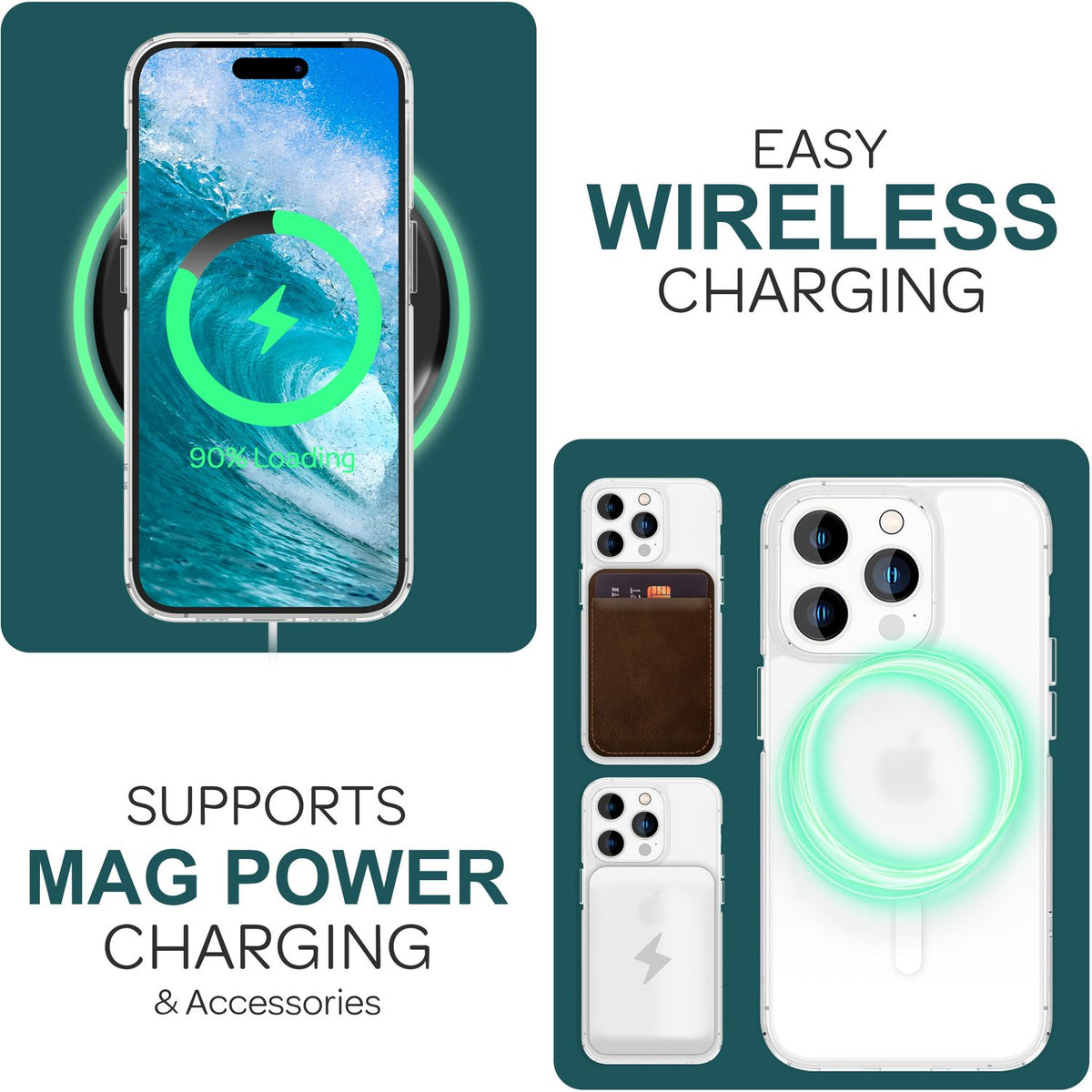 NALIA Mattes Magnet Case für iPhone 15 Pro – MagSafe kompatibel – ONYX (Edle Milchglas-Optik, Anti-Fingerprint & Grip) – Marke aus Berlin