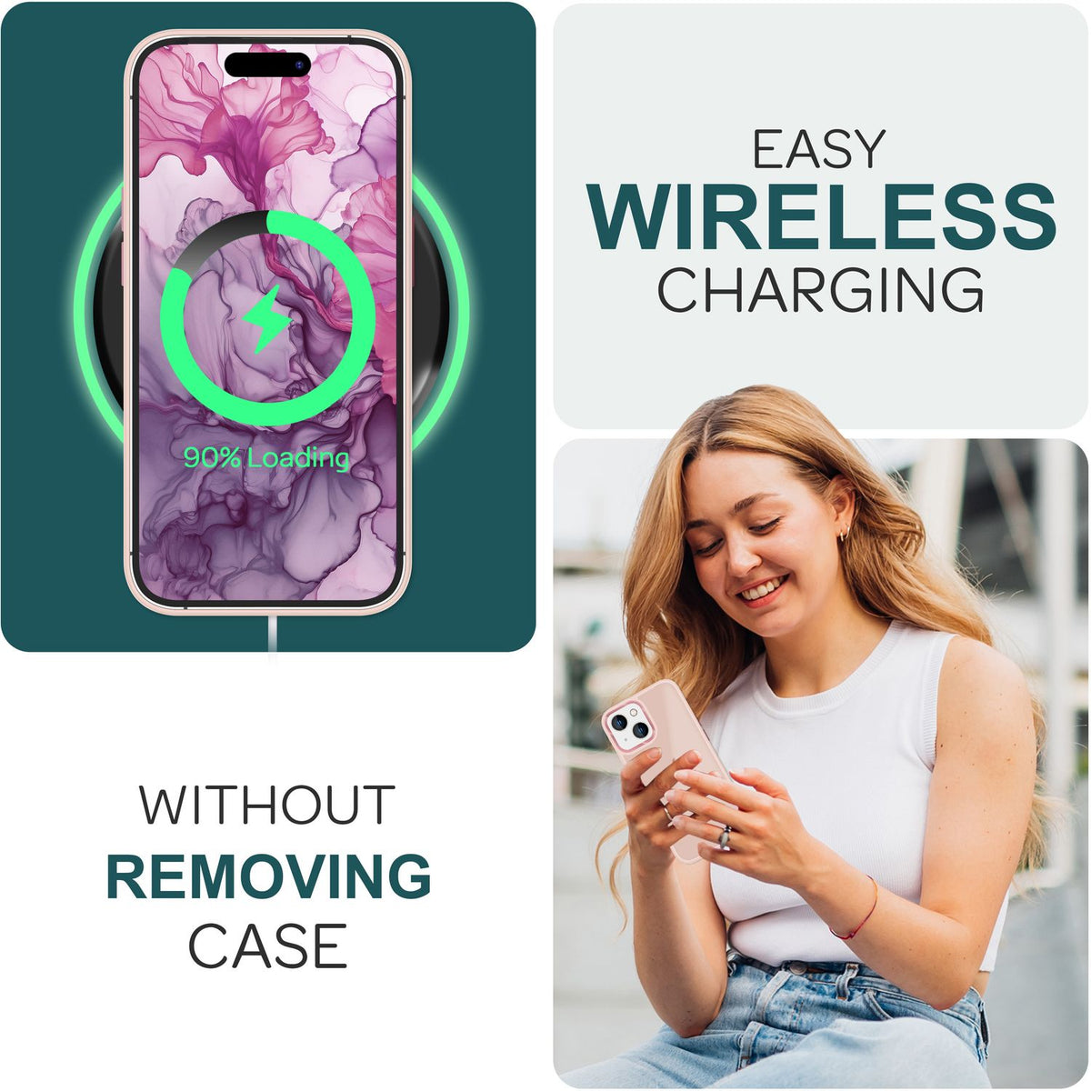 NALIA Matte Handyhülle für iPhone 15 Plus – Stoßfester Silikon-Rahmen & Semi-Transparent – FUZION (Anti-Fingerprint Case) – Marke aus Berlin