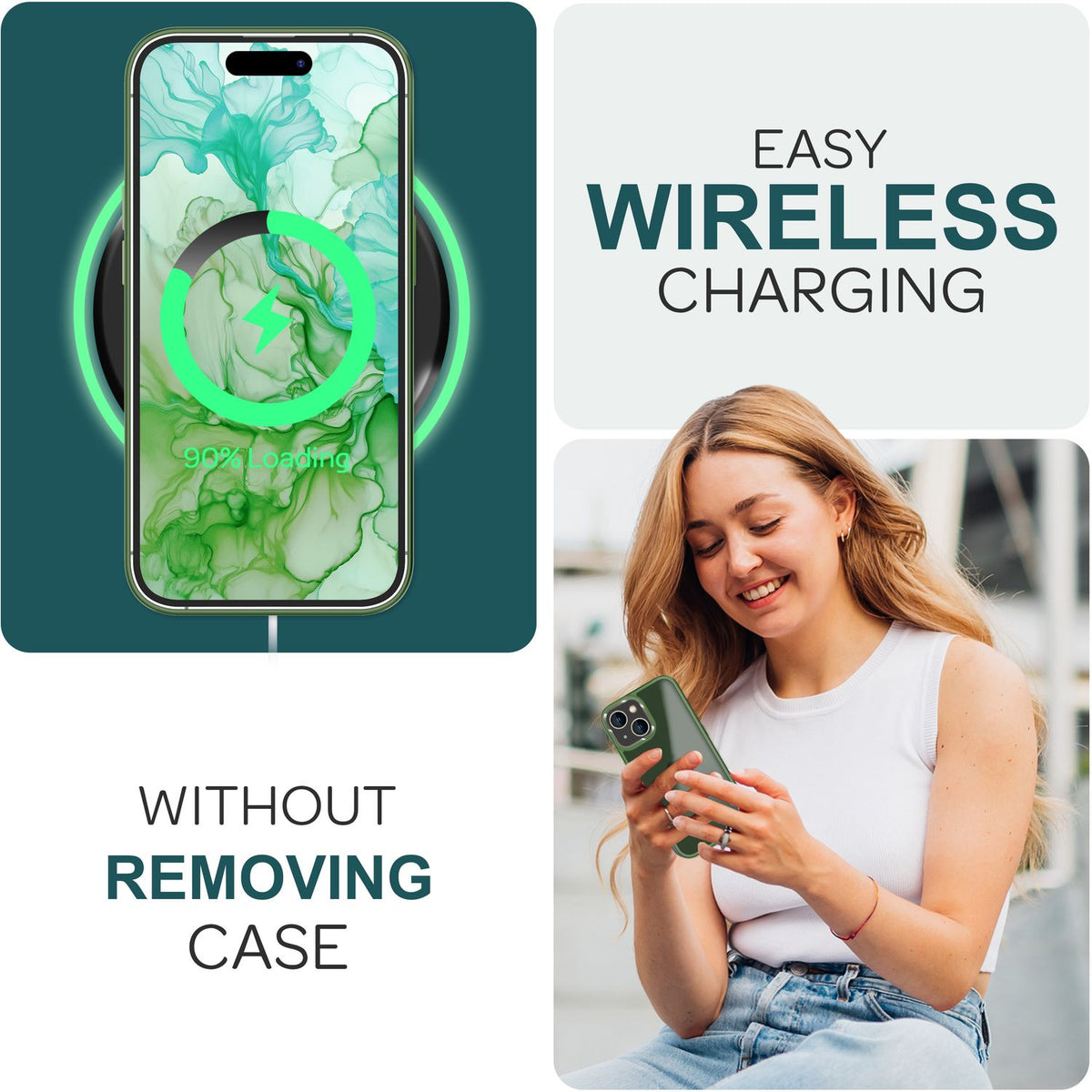 NALIA Matte Handyhülle für iPhone 15 Plus – Stoßfester Silikon-Rahmen & Semi-Transparent – FUZION (Anti-Fingerprint Case) – Marke aus Berlin