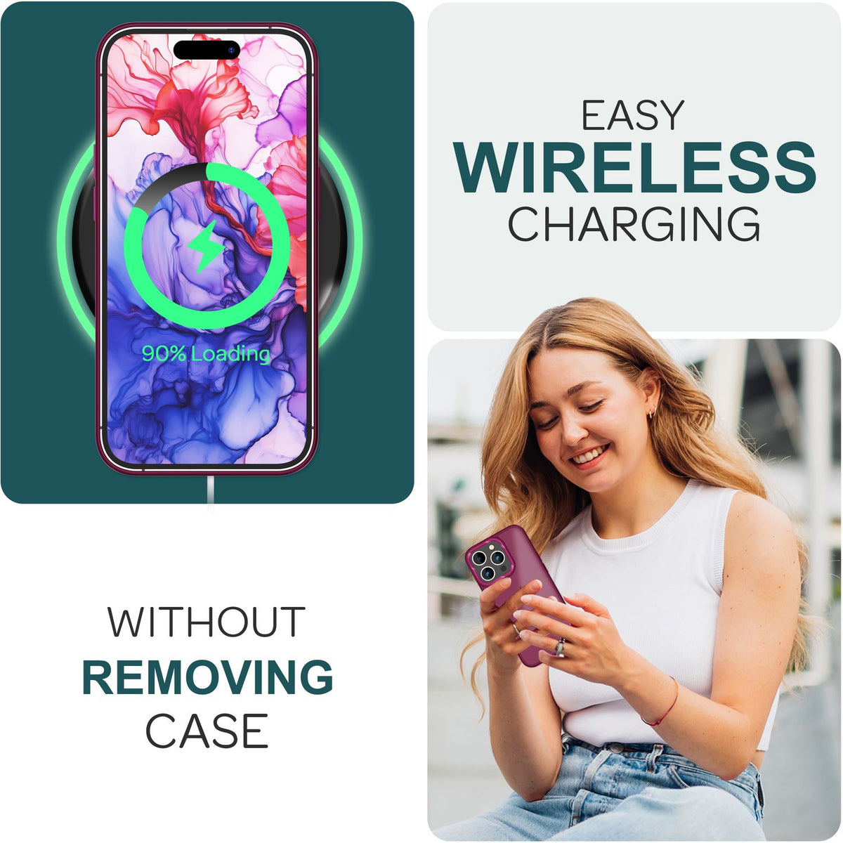 NALIA Matte Handyhülle für iPhone 15 Pro – Stoßfester Silikon-Rahmen & Semi-Transparent – FUZION (Anti-Fingerprint Case) – Marke aus Berlin