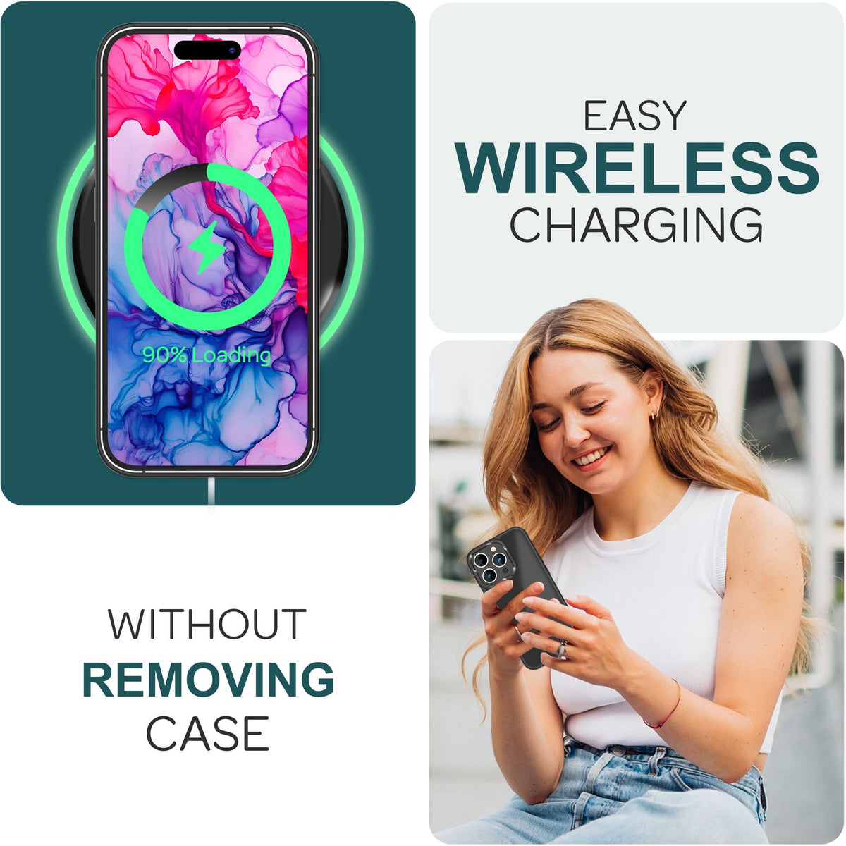 NALIA Matte Handyhülle für iPhone 15 Pro – Stoßfester Silikon-Rahmen & Semi-Transparent – FUZION (Anti-Fingerprint Case) – Marke aus Berlin