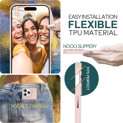 NALIA Matte Handyhülle für iPhone 15 Pro – Stoßfester Silikon-Rahmen & Semi-Transparent – FUZION (Anti-Fingerprint Case) – Marke aus Berlin