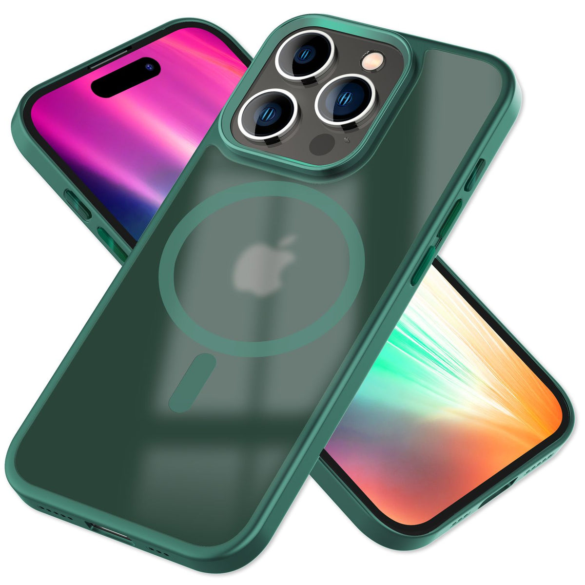 NALIA Magnet-Case für iPhone 15 Pro – Matt-Transparent & MagSafe Kompatibel – MATTEX (Rutschfest, Stoßfest & Anti-Fingerabdruck) – Marke aus Berlin