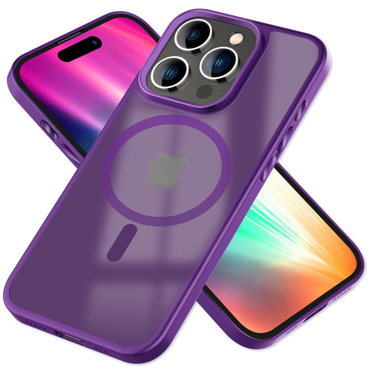 NALIA Magnet-Case für iPhone 15 Pro – Matt-Transparent & MagSafe Kompatibel – MATTEX (Rutschfest, Stoßfest & Anti-Fingerabdruck) – Marke aus Berlin