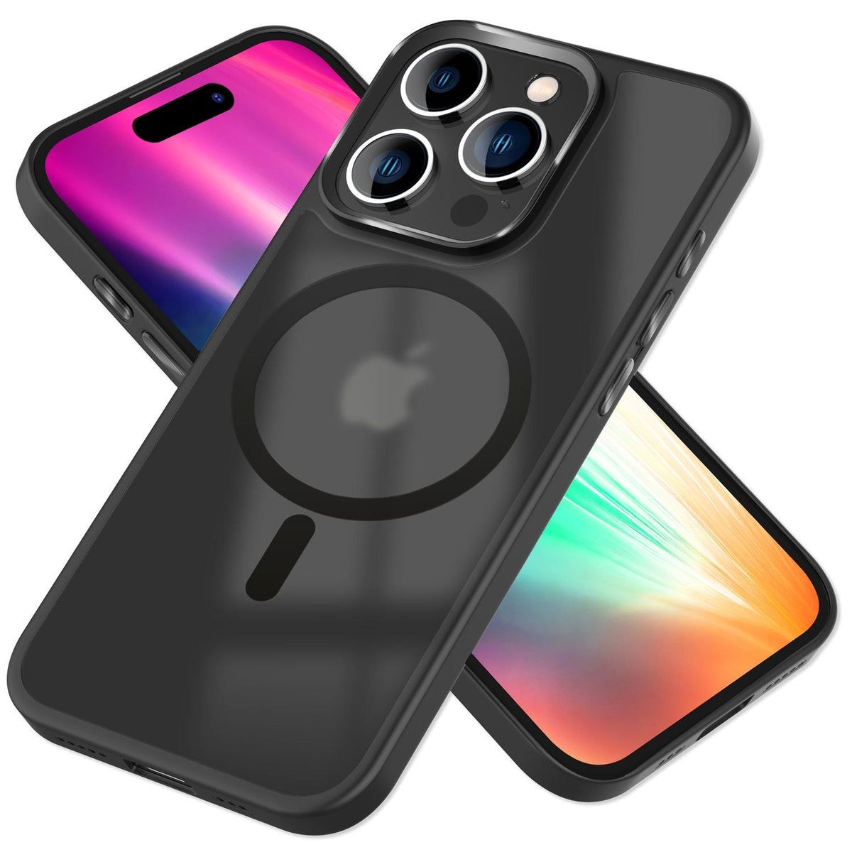 NALIA Magnet-Case für iPhone 15 Pro – Matt-Transparent & MagSafe Kompatibel – MATTEX (Rutschfest, Stoßfest & Anti-Fingerabdruck) – Marke aus Berlin