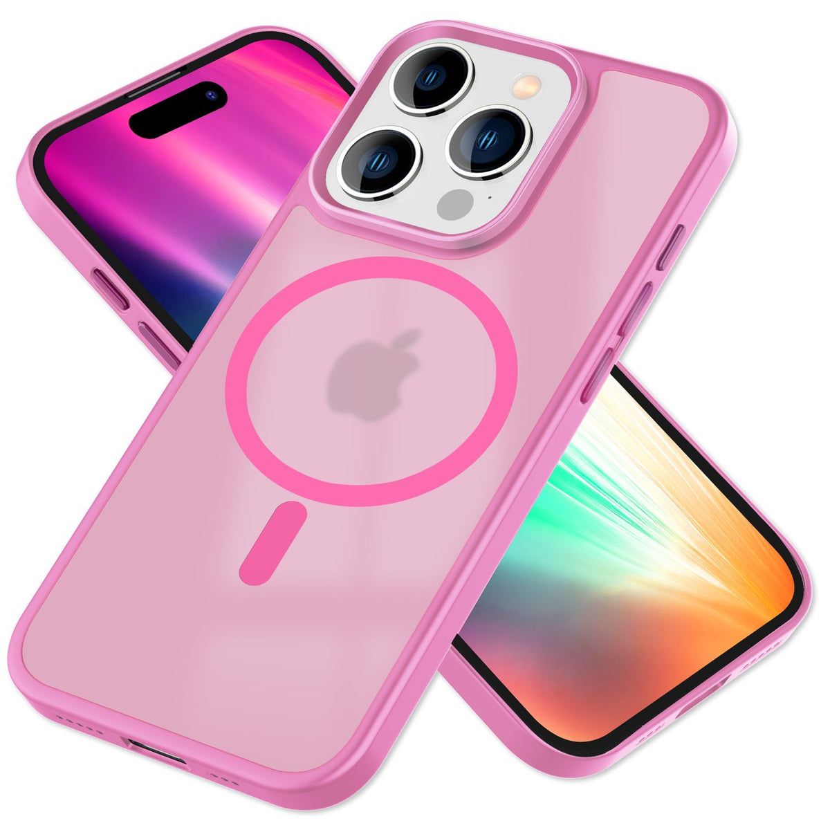 NALIA Magnet-Case für iPhone 15 Pro – Matt-Transparent & MagSafe Kompatibel – MATTEX (Rutschfest, Stoßfest & Anti-Fingerabdruck) – Marke aus Berlin