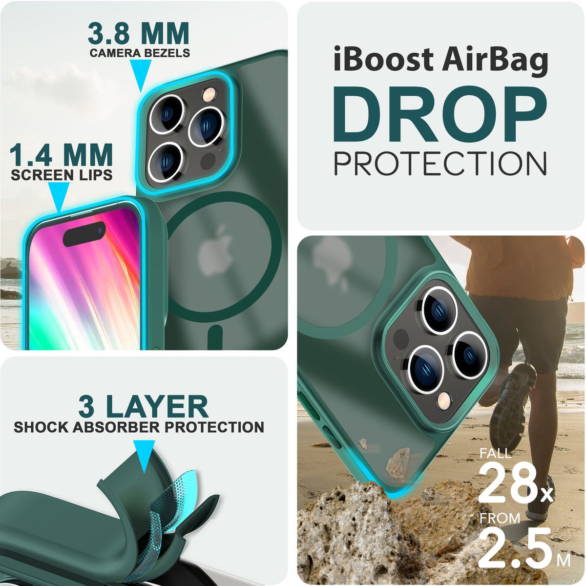 NALIA Magnet-Case für iPhone 15 Pro – Matt-Transparent & MagSafe Kompatibel – MATTEX (Rutschfest, Stoßfest & Anti-Fingerabdruck) – Marke aus Berlin