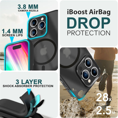 NALIA Magnet-Case für iPhone 15 Pro – Matt-Transparent & MagSafe Kompatibel – MATTEX (Rutschfest, Stoßfest & Anti-Fingerabdruck) – Marke aus Berlin