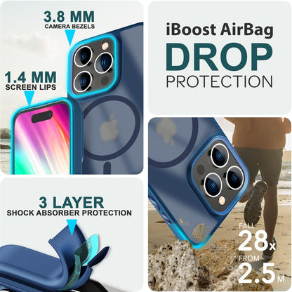 NALIA Magnet-Case für iPhone 15 Pro – Matt-Transparent & MagSafe Kompatibel – MATTEX (Rutschfest, Stoßfest & Anti-Fingerabdruck) – Marke aus Berlin