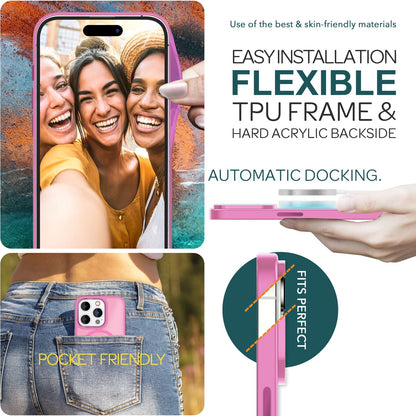 NALIA Magnet-Case für iPhone 15 Pro – Matt-Transparent & MagSafe Kompatibel – MATTEX (Rutschfest, Stoßfest & Anti-Fingerabdruck) – Marke aus Berlin