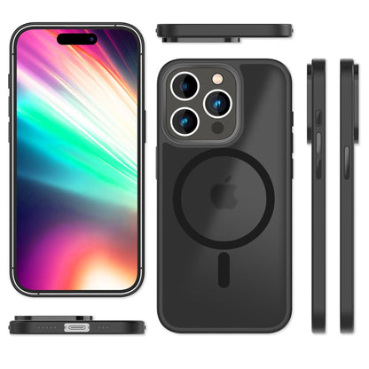 NALIA Magnet-Case für iPhone 15 Pro – Matt-Transparent & MagSafe Kompatibel – MATTEX (Rutschfest, Stoßfest & Anti-Fingerabdruck) – Marke aus Berlin