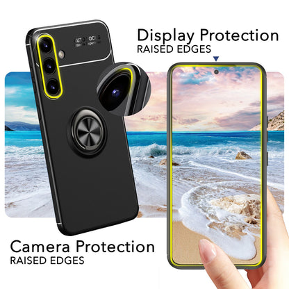 NALIA Ringhülle für Samsung Galaxy S24 Plus – Ring-Ständer 360° & für Magnet-Halter – GRIP360 (Mattiertes Silikon Case) – Marke aus Berlin
