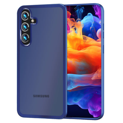 NALIA Matte Handyhülle für Samsung Galaxy S24 – Stoßfester Silikon-Rahmen & Semi-Transparent – FUZION (Anti-Fingerprint Case) – Marke aus Berlin