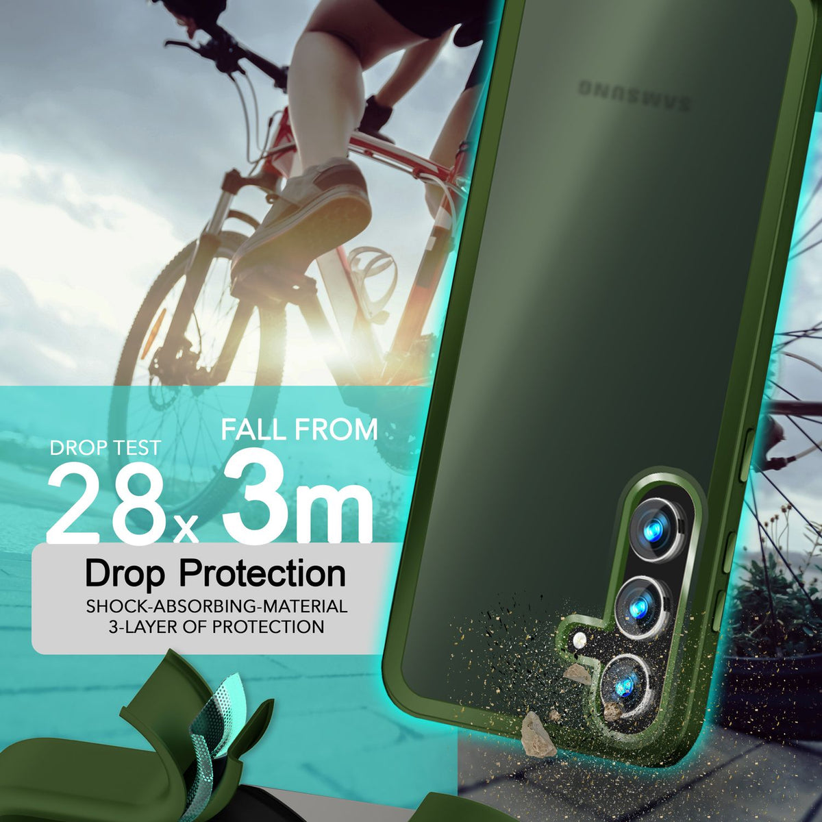 NALIA Matte Handyhülle für Samsung Galaxy S24 – Stoßfester Silikon-Rahmen & Semi-Transparent – FUZION (Anti-Fingerprint Case) – Marke aus Berlin