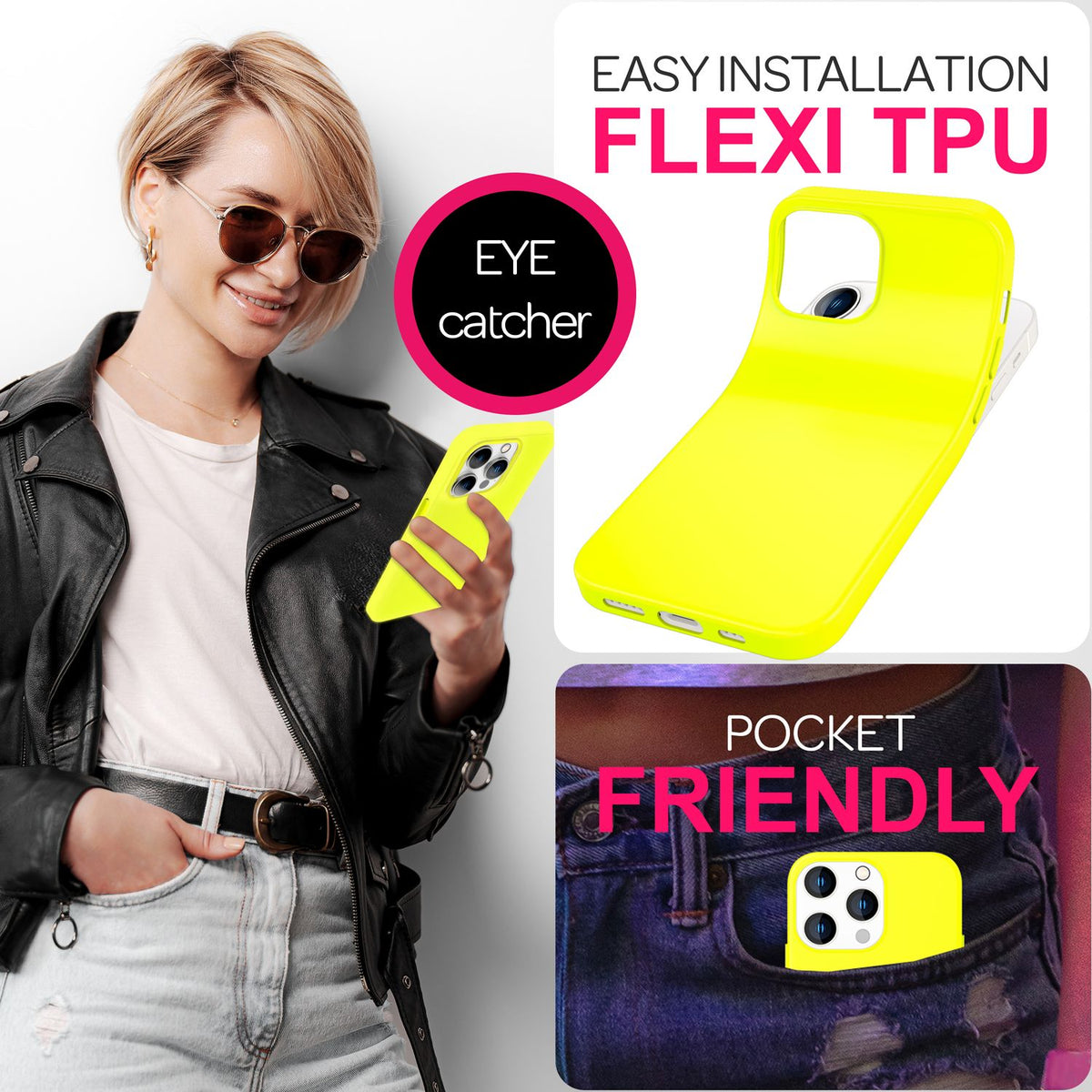 NALIA Neon Silikonhülle für iPhone 16 Pro Max – Soft-Touch & Signal-Neon – NEONSHOCK (Matte Schutzhülle) – Marke aus Berlin
