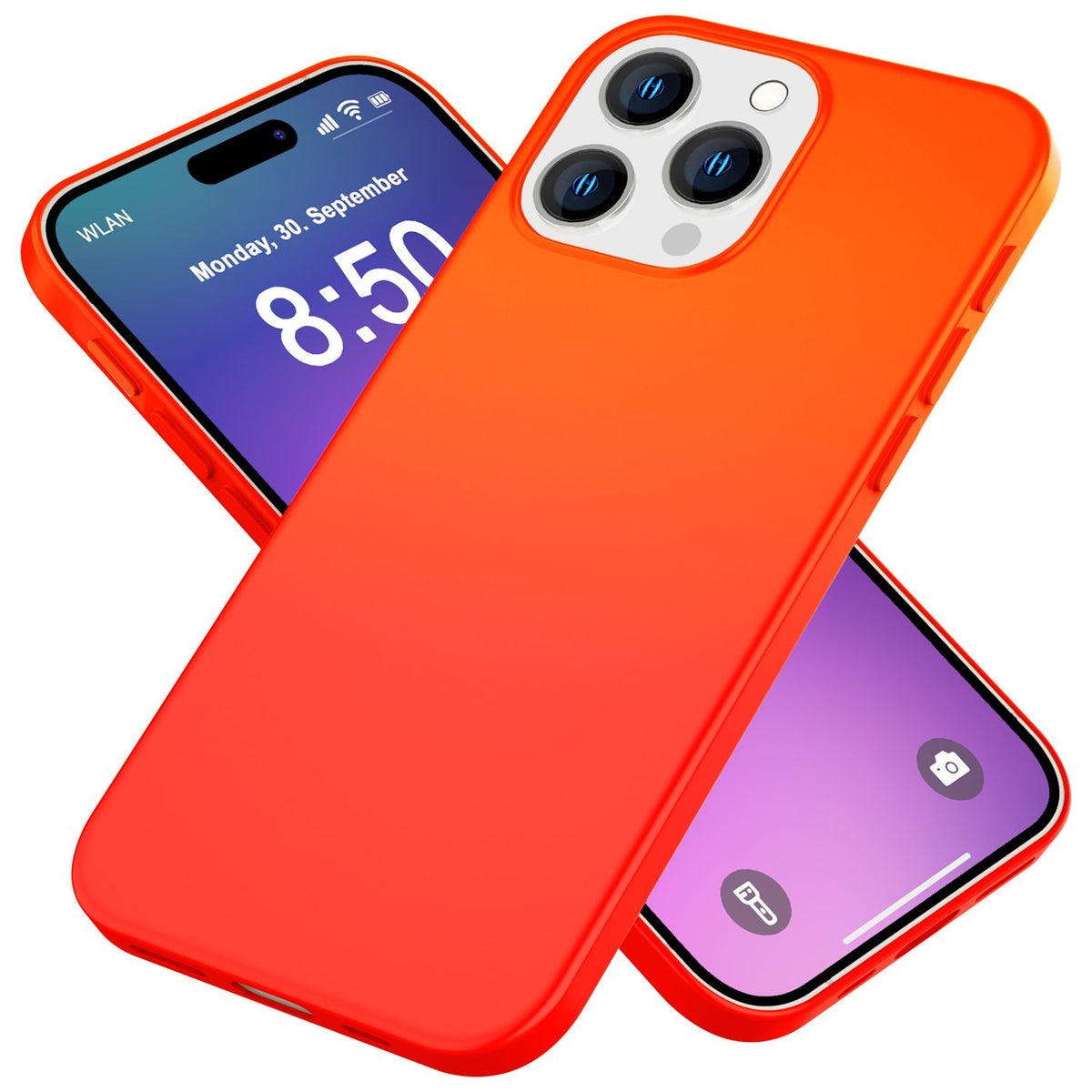 NALIA Neon Silikonhülle für iPhone 16 Pro Max – Soft-Touch & Signal-Neon – NEONSHOCK (Matte Schutzhülle) – Marke aus Berlin