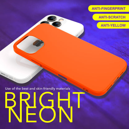 NALIA Neon Silikonhülle für iPhone 16 Pro Max – Soft-Touch & Signal-Neon – NEONSHOCK (Matte Schutzhülle) – Marke aus Berlin