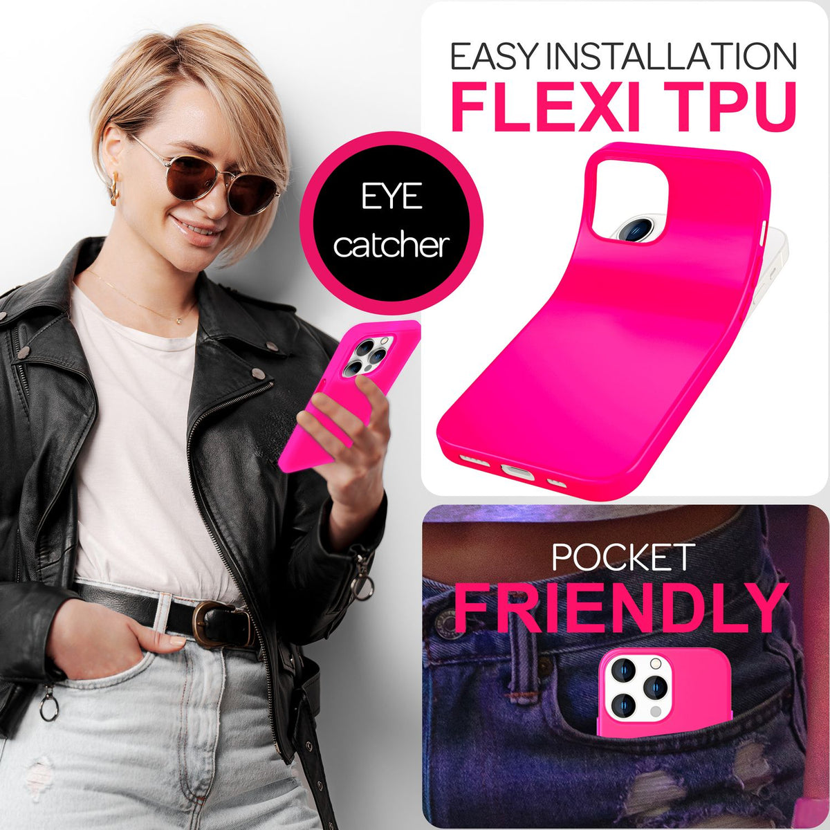 NALIA Neon Silikonhülle für iPhone 16 Pro Max – Soft-Touch & Signal-Neon – NEONSHOCK (Matte Schutzhülle) – Marke aus Berlin