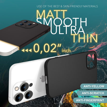 NALIA Ultra Slim Hardcase für iPhone 16 Pro – Anti-Fingerabdruck & 0.5mm Dünn – PUREFIT (Matt & Leicht) – Marke aus Berlin