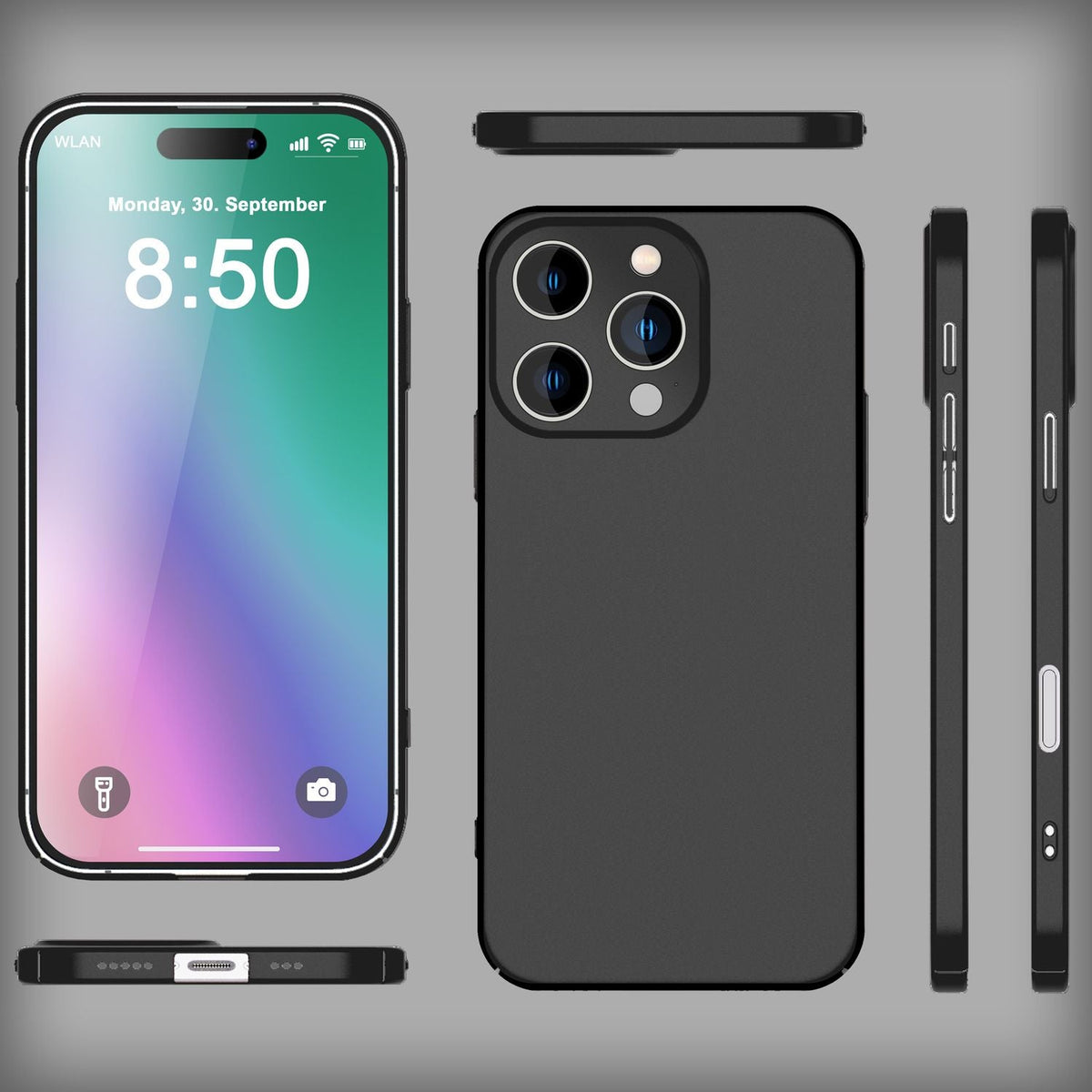 NALIA Ultra Slim Hardcase für iPhone 16 Pro – Anti-Fingerabdruck & 0.5mm Dünn – PUREFIT (Matt & Leicht) – Marke aus Berlin