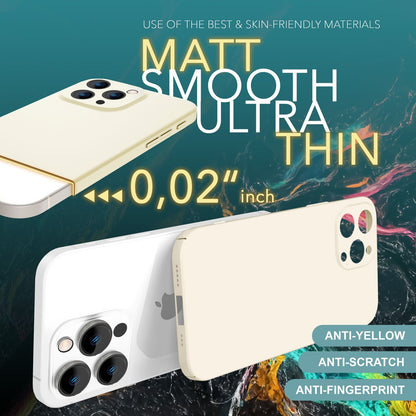 NALIA Ultra Slim Hardcase für iPhone 16 Pro – Anti-Fingerabdruck & 0.5mm Dünn – PUREFIT (Matt & Leicht) – Marke aus Berlin