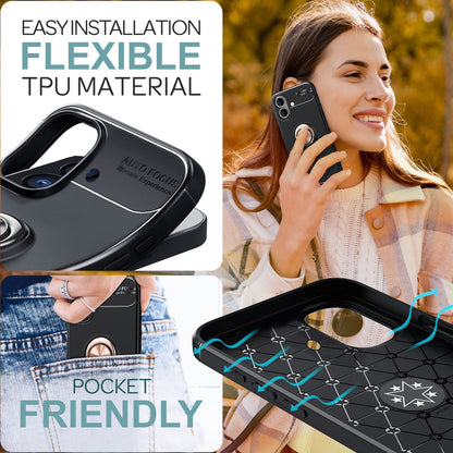 NALIA Ringhülle für iPhone 16 – Ring-Ständer 360° & für Magnet-Halter – GRIP360 (Mattiertes Silikon Case) – Marke aus Berlin
