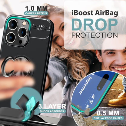NALIA Ringhülle für iPhone 16 Pro – Ring-Ständer 360° & für Magnet-Halter – GRIP360 (Mattiertes Silikon Case) – Marke aus Berlin