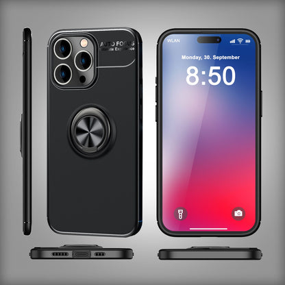 NALIA Ringhülle für iPhone 16 Pro – Ring-Ständer 360° & für Magnet-Halter – GRIP360 (Mattiertes Silikon Case) – Marke aus Berlin