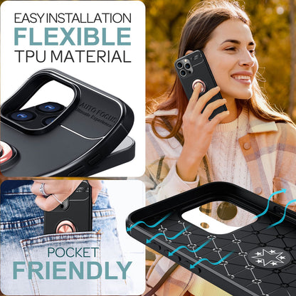 NALIA Ringhülle für iPhone 16 Pro – Ring-Ständer 360° & für Magnet-Halter – GRIP360 (Mattiertes Silikon Case) – Marke aus Berlin