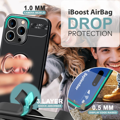 NALIA Ringhülle für iPhone 16 Pro Max – Ring-Ständer 360° & für Magnet-Halter – GRIP360 (Mattiertes Silikon Case) – Marke aus Berlin