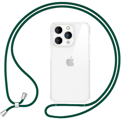 NALIA Handykette für iPhone 16 Pro – Transparentes Hybrid-Case & Band – HANGIT PRO (Anti-Gelb Rückseite & Verstellbar) – Marke aus Berlin