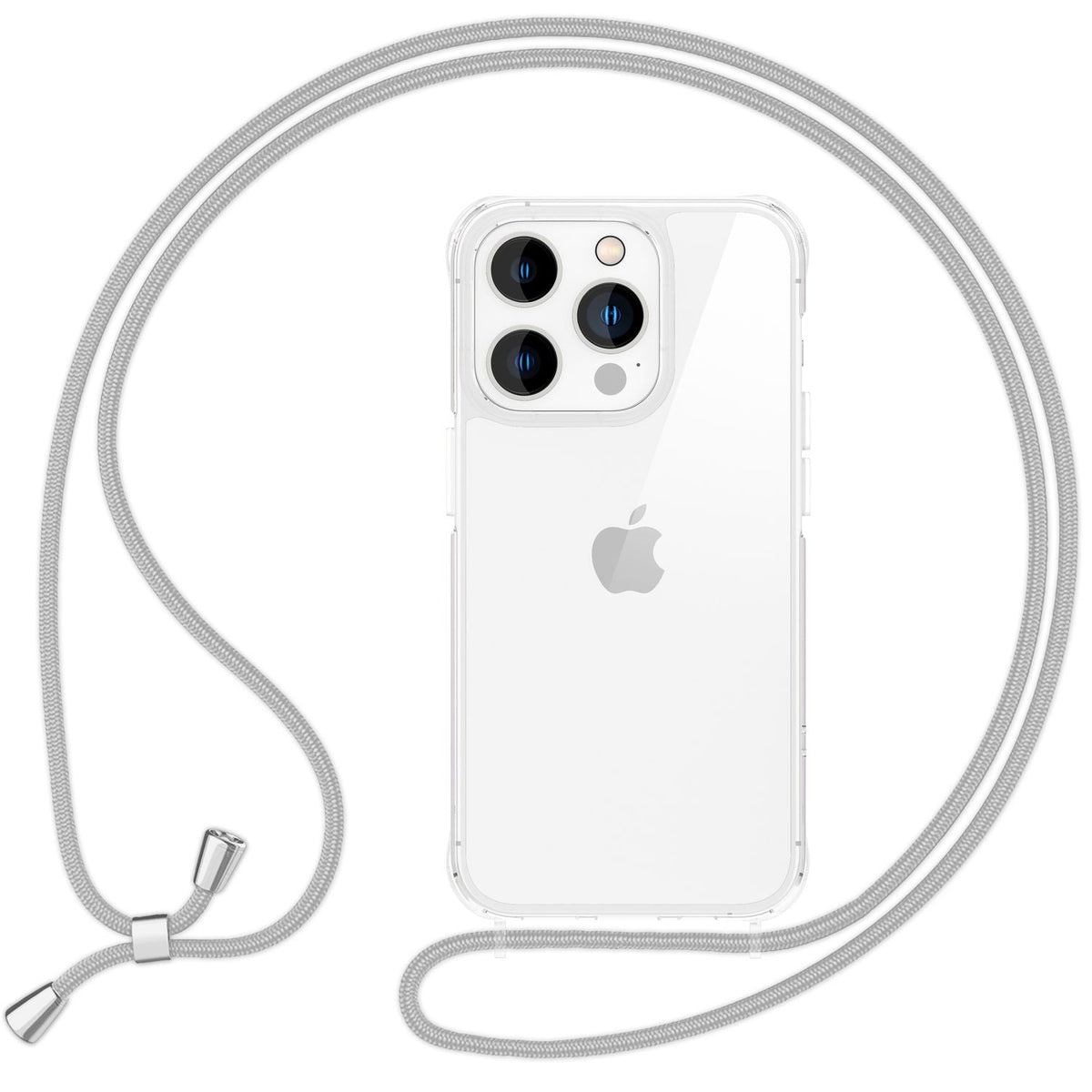 NALIA Handykette für iPhone 16 Pro Max – Transparentes Hybrid-Case & Band – HANGIT PRO (Anti-Gelb Rückseite & Verstellbar) – Marke aus Berlin