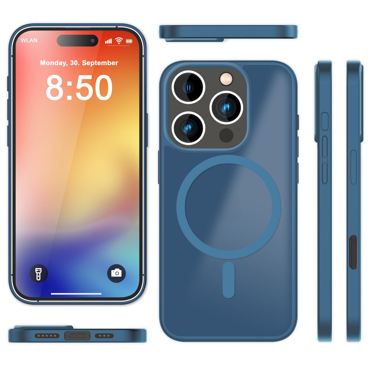 NALIA Magnet-Case für iPhone 16 Pro Max – Matt-Transparent & MagSafe Kompatibel – MATTEX (Rutschfest, Stoßfest & Anti-Fingerabdruck) – Marke aus Berlin
