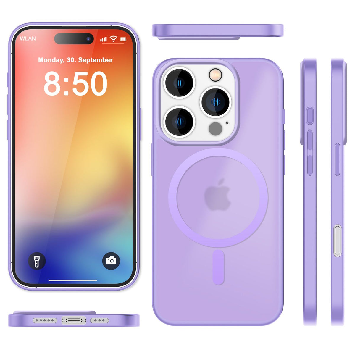 NALIA Magnet-Case für iPhone 16 Pro Max – Matt-Transparent & MagSafe Kompatibel – MATTEX (Rutschfest, Stoßfest & Anti-Fingerabdruck) – Marke aus Berlin