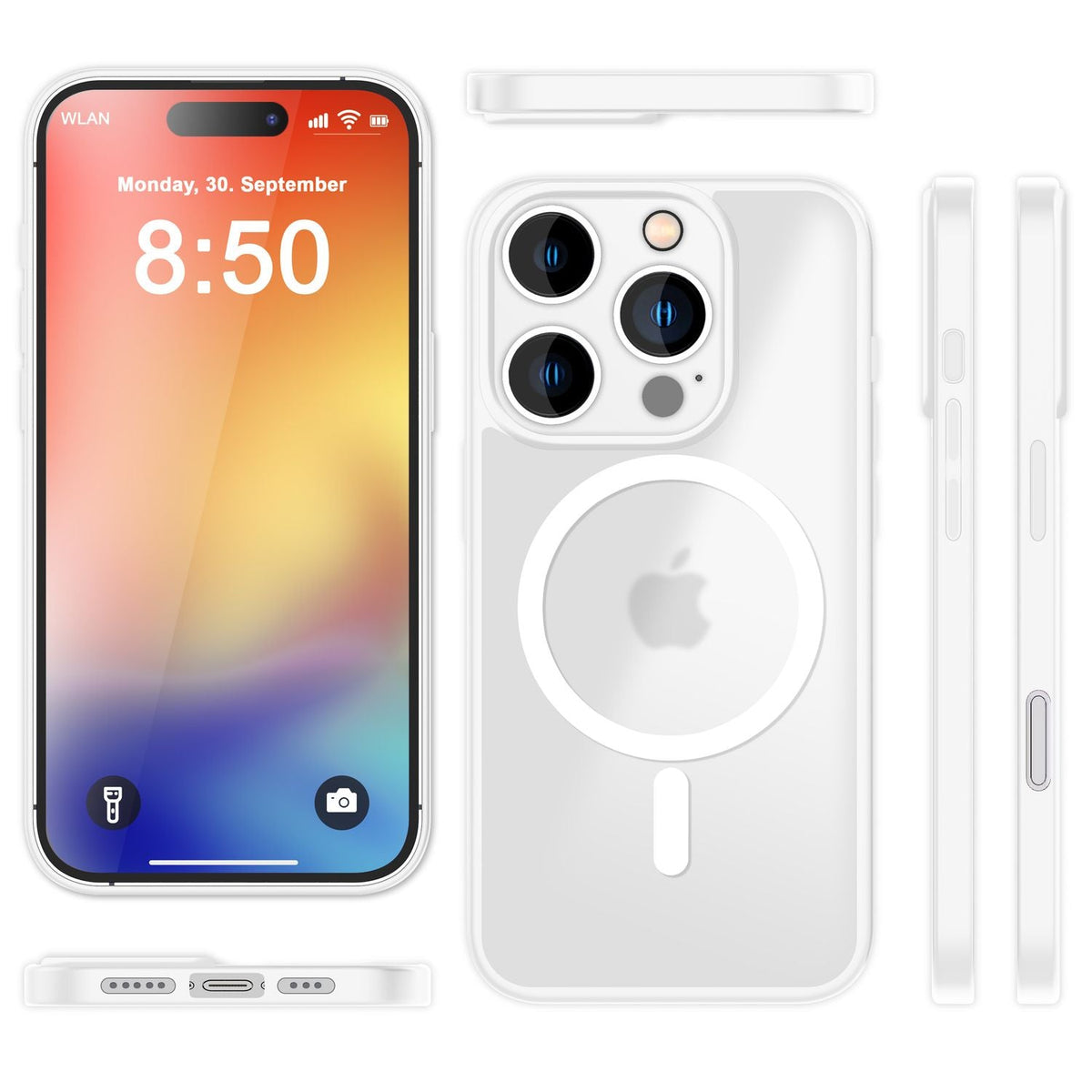 NALIA Magnet-Case für iPhone 16 Pro Max – Matt-Transparent & MagSafe Kompatibel – MATTEX (Rutschfest, Stoßfest & Anti-Fingerabdruck) – Marke aus Berlin