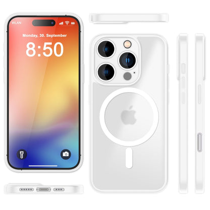 NALIA Magnet-Case für iPhone 16 Pro Max – Matt-Transparent & MagSafe Kompatibel – MATTEX (Rutschfest, Stoßfest & Anti-Fingerabdruck) – Marke aus Berlin