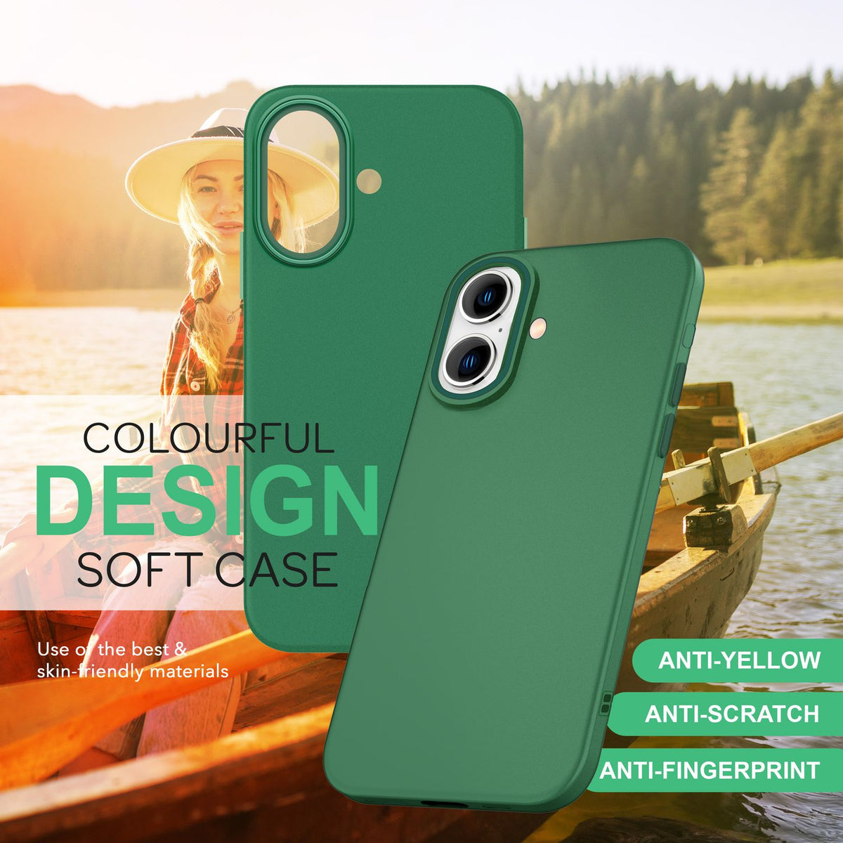 NALIA Silikonhülle für iPhone 16 – Matt & Griffig Soft-Touch – ASTRON (Flexibles TPU Case & Stoßfest) – Marke aus Berlin