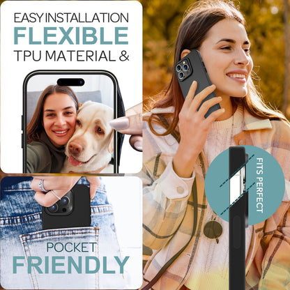 NALIA Silikonhülle für iPhone 16 Pro – Matt & Griffig Soft-Touch – ASTRON (Flexibles TPU Case & Stoßfest) – Marke aus Berlin