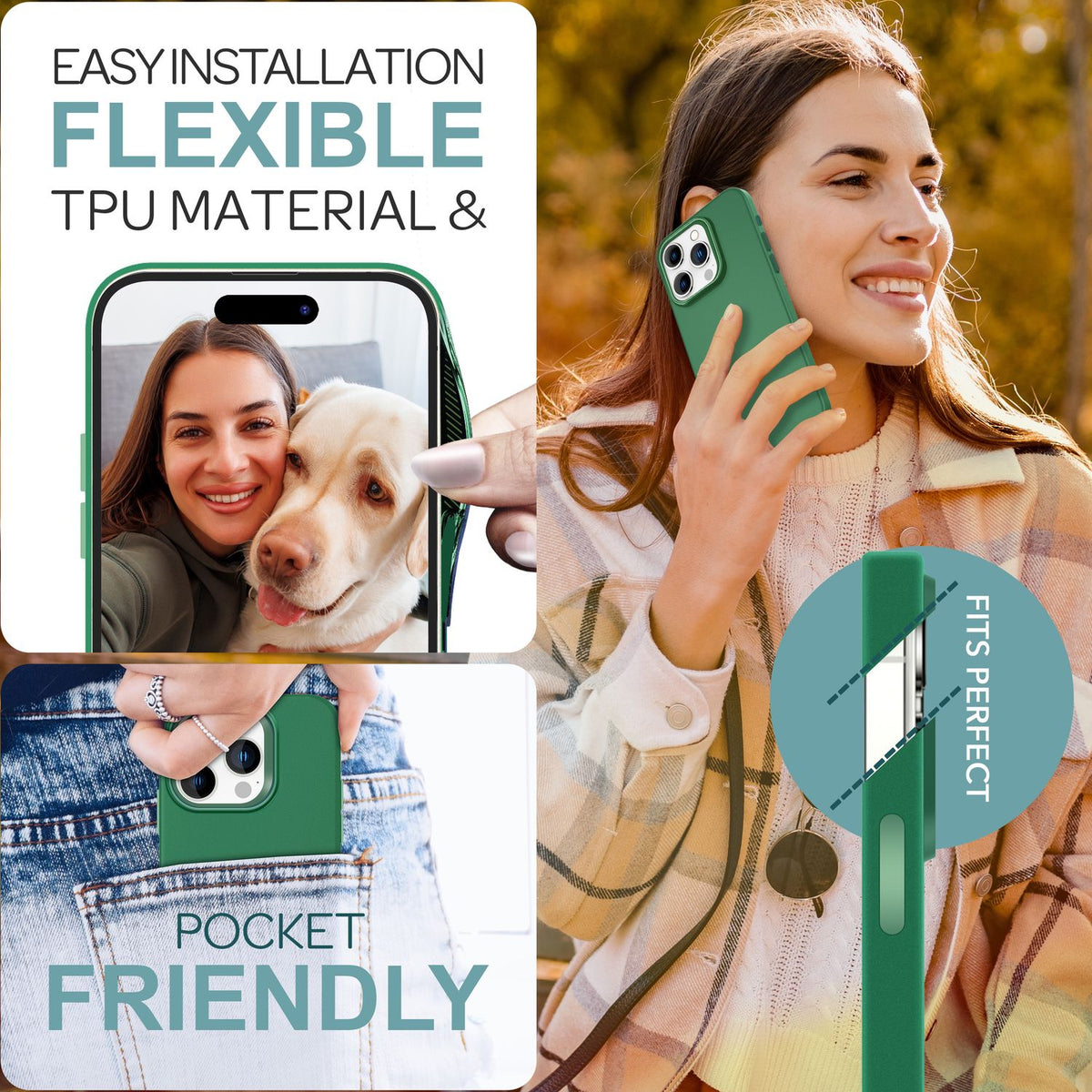 NALIA Silikonhülle für iPhone 16 Pro – Matt & Griffig Soft-Touch – ASTRON (Flexibles TPU Case & Stoßfest) – Marke aus Berlin