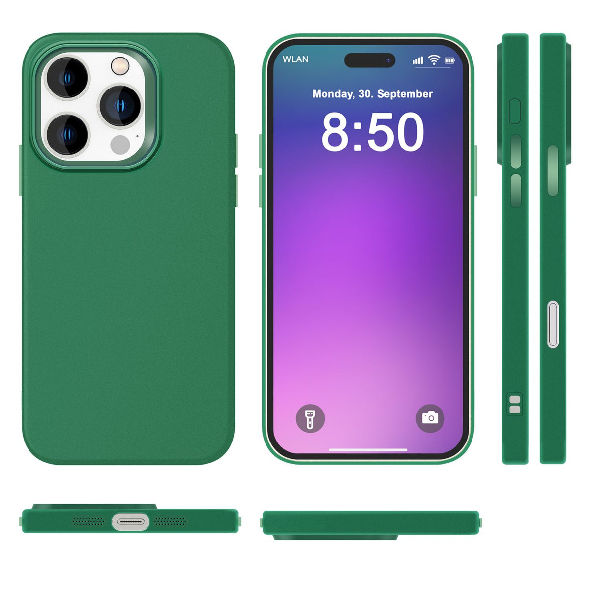 NALIA Silikonhülle für iPhone 16 Pro – Matt & Griffig Soft-Touch – ASTRON (Flexibles TPU Case & Stoßfest) – Marke aus Berlin