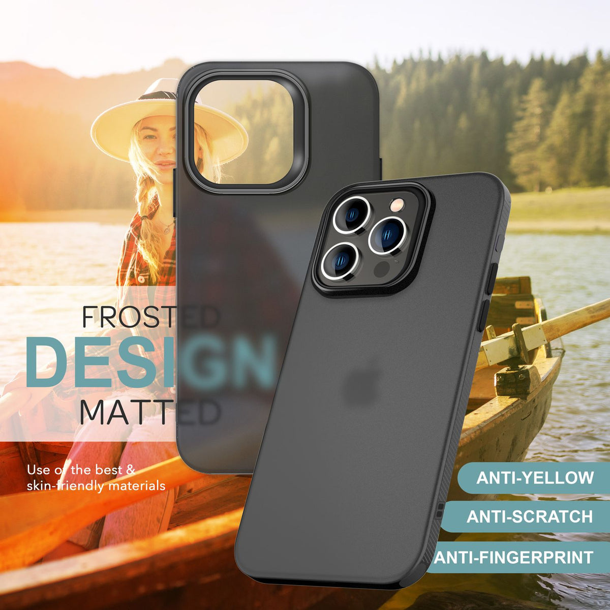 NALIA Silikonhülle für iPhone 16 Pro – Matt & Griffig Soft-Touch – ASTRON (Flexibles TPU Case & Stoßfest) – Marke aus Berlin